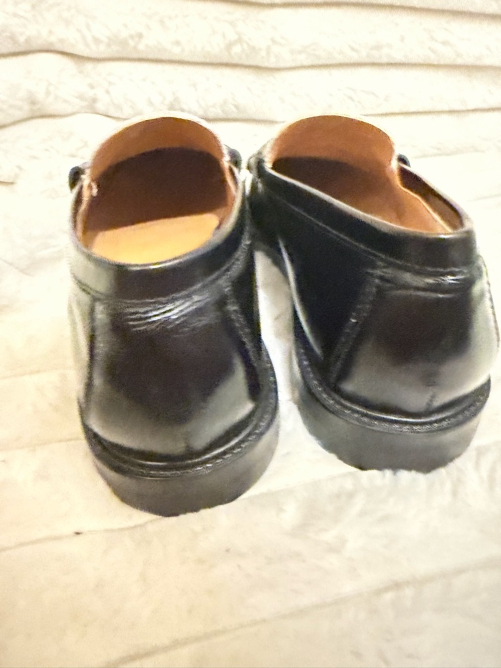 Steve Madden Black and White Leather Penny Loafers - Picture 3 of 6